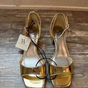 Worthington Gold Strappy Heels